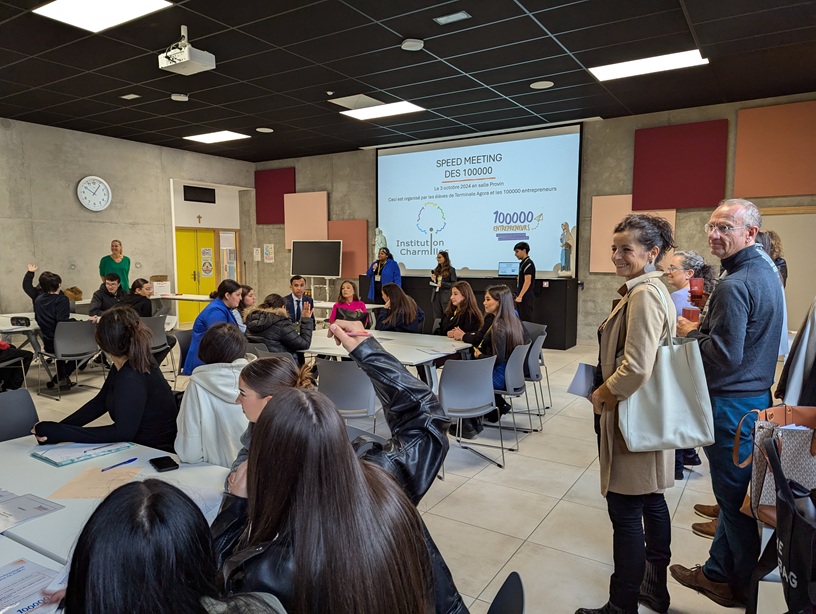 speedmeeting 100000 entrepreneurs au lycée charmilles